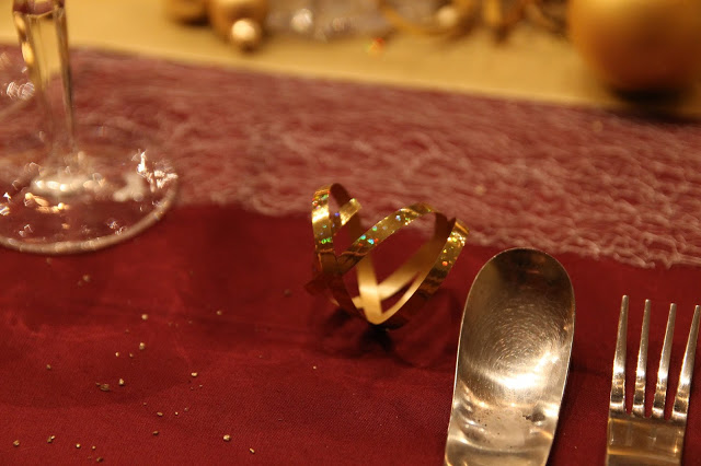 Napkin Ring Tablescape Gold